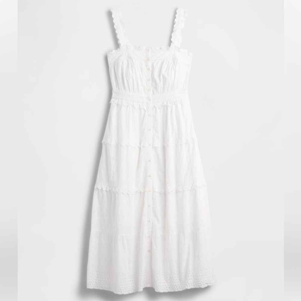 NWT GAP x DÔEN White Eyelet Midi Dress - M - Picture 5 of 8